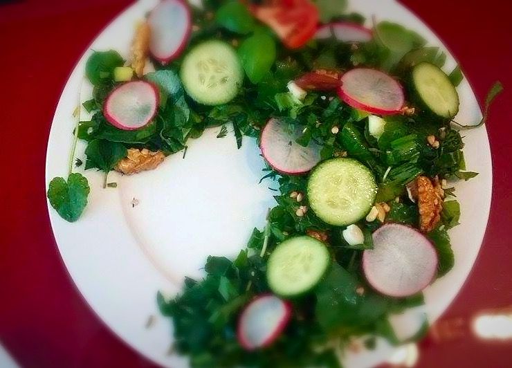 Fotografie din rețeta Salata cu untisor si fructe uscate