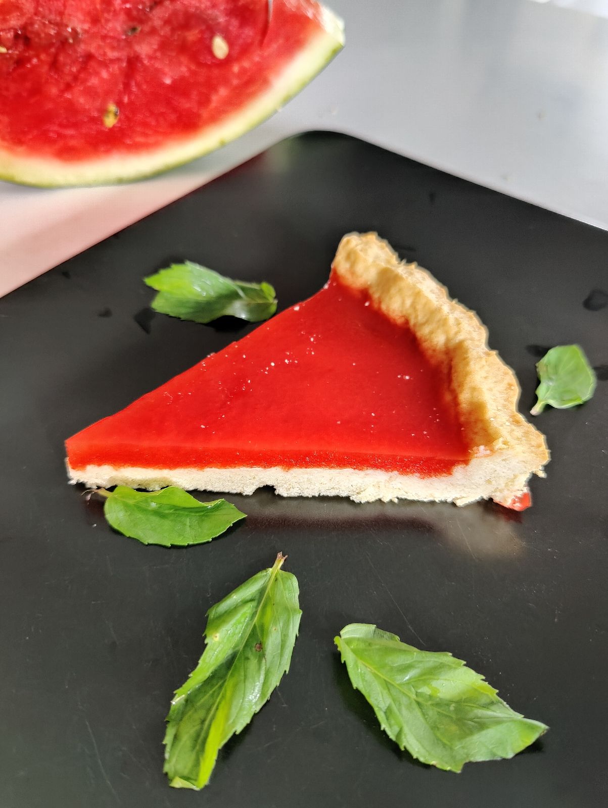 Fotografie din rețeta Tarta cu jeleu de pepene rosu