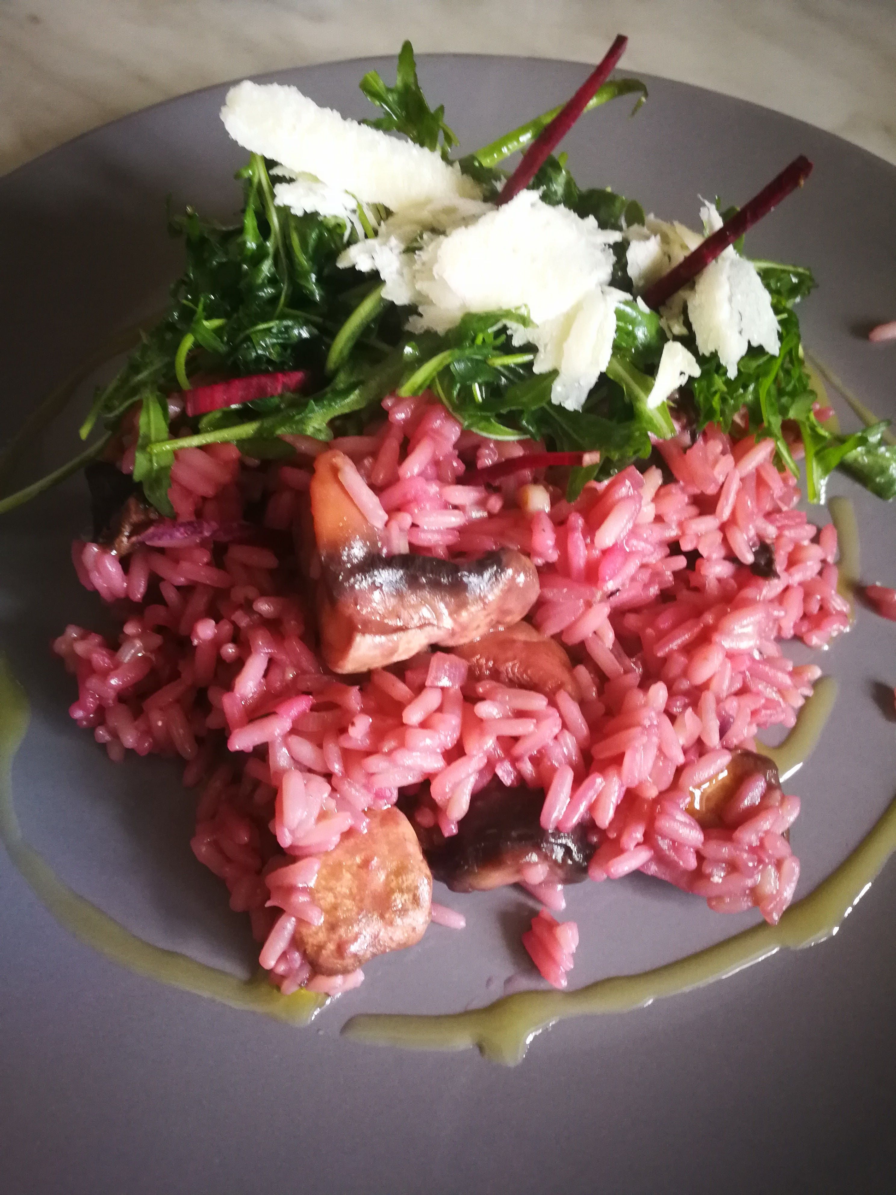 Photo from the recipe Beetroot and Mushroom Risotto