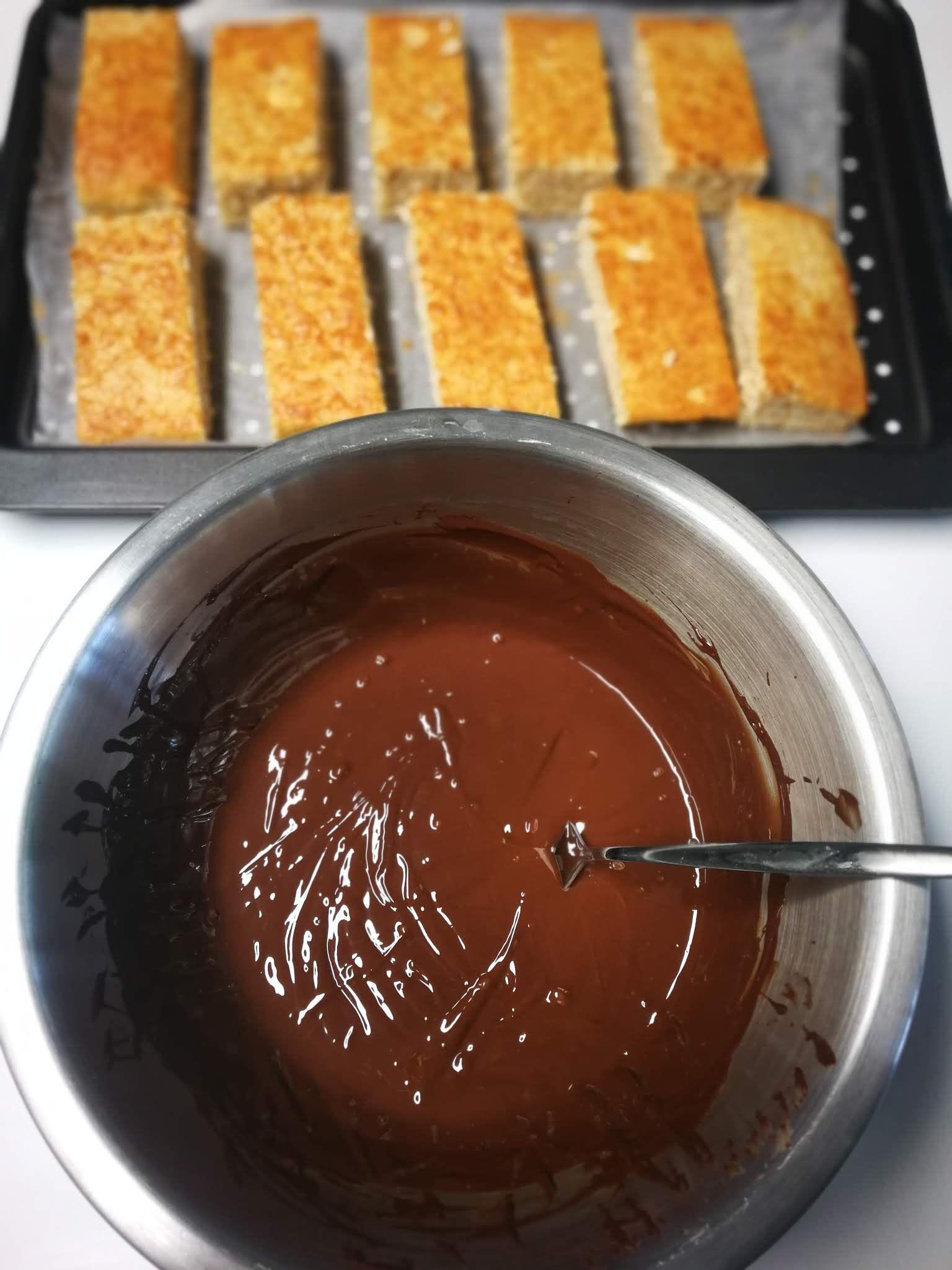 Photo from the recipe Coconut Sponge Cake with Dark Chocolate Glaze