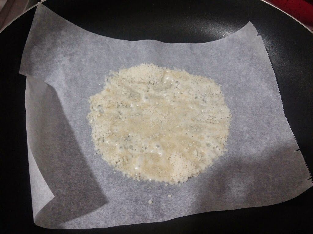 Fotografie din rețeta Coșulet de parmezan, cu ciuperci și creveti