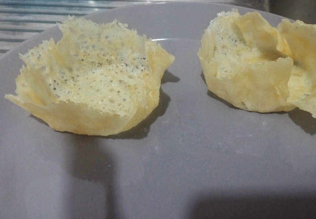 Fotografie din rețeta Coșulet de parmezan, cu ciuperci și creveti