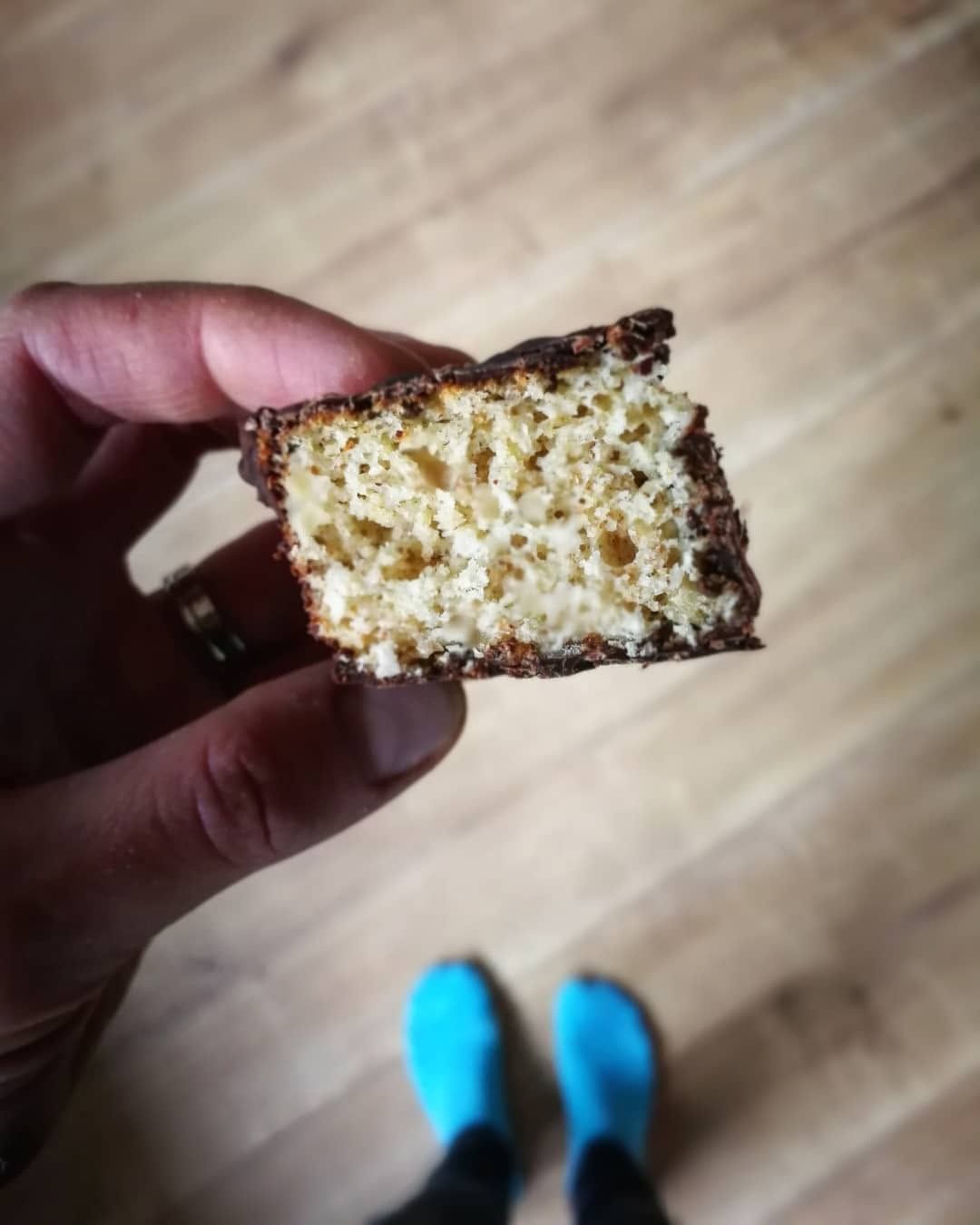 Photo from the recipe Coconut Sponge Cake with Dark Chocolate Glaze